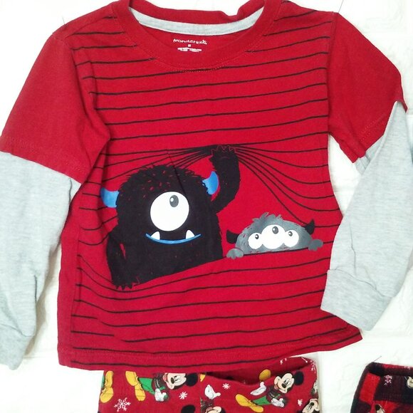 Bulk Lot(4) Boys 2T/3T Marvel Swim Short Mickey PJ-Bottoms Wonderkids LSL Top - Picture 4 of 11